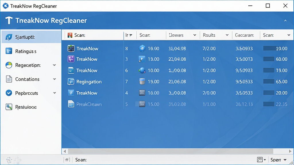 һ��չʾTweakNow RegCleaner����������ĸ����ͼ�����沼�ּ�࣬���Ϊ���ܵ��������Ҳ�Ϊɨ�����б����������ִ���ˬ��ɫ��������Ϊ���������������ɾ��޶���Ԫ��