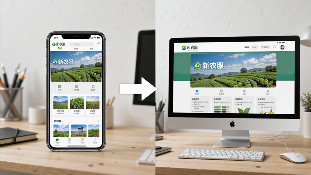����Ϊ��ũ��APP���ֻ��͵���ģ���������еĶԱ�ͼ��������ֻ����Ҳ��ǵ�����Ļ������Ϊ���ҷ������м��ü�ͷ���ӡ��Ű�����������Ϊ���Ĺ���̨�����Ϊʵ�ý̷̳��ɫ�����ԡ�ϸ�����ֻ��͵�����Ļ�϶���ʾ����ũ������ҳ���棬���ʸɾ����޶���Ԫ��
