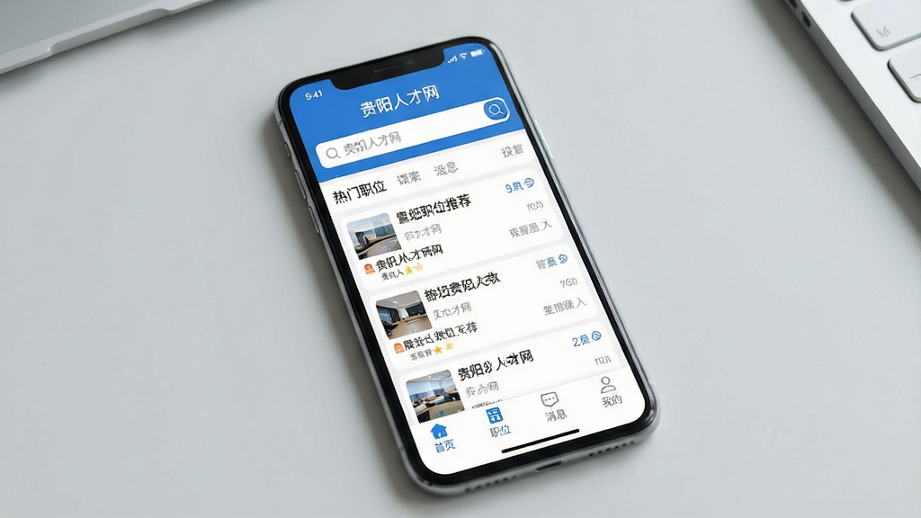 һ��չʾ�����˲����ֻ�APP������ĸ����ͼ�������������ֻ���Ļ����Ļ��������ʾ�������˲�����Ӧ�ý��棬��������������������ְλ�Ƽ��б����ײ�����������ҳ��ְλ����Ϣ���ҵģ�����������ɫ�Ͱ�ɫΪ��ɫ�������ּ�����죬����Ϊǳ��ɫ���棬������дʵ���ɾ����޶���Ԫ�أ�����������