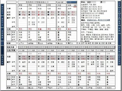 西风四柱八字排盘系统 安卓版 功能截图