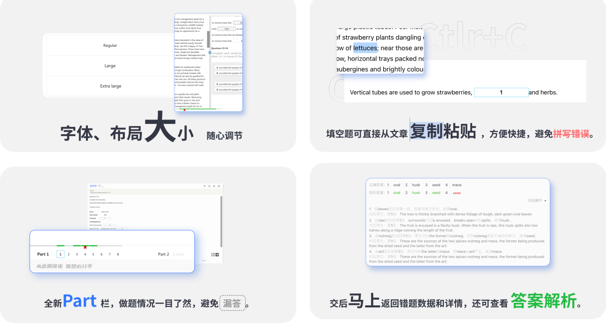 雅思哥机考mac版 机考模拟界面