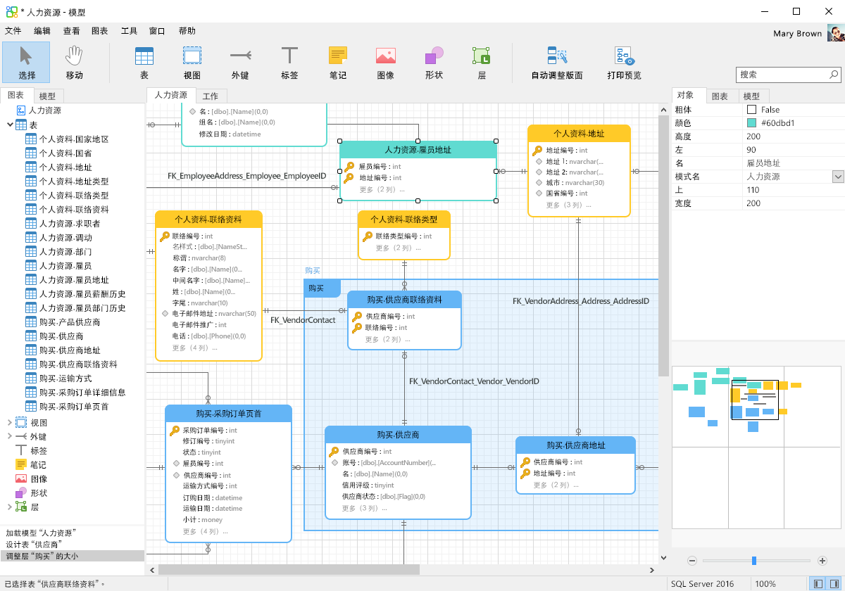 Navicat Data Modeler 模型设计界面 安卓版