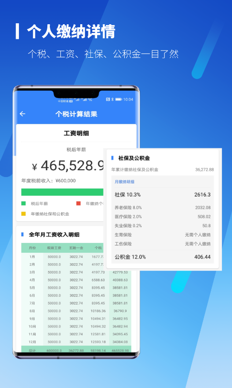个税计算器AI 安卓版 年终奖计算界面