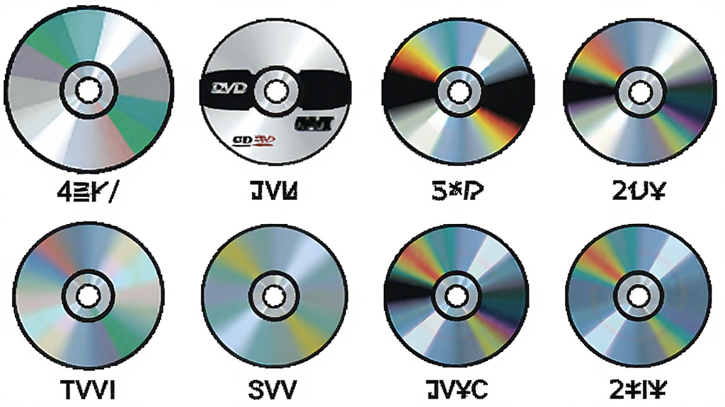 一张展示DVD/CD光盘刻录SDK开发包支持多种光盘格式的图标阵列图,包含CD、DVD、双层光盘等不同规格,每个图标下方有对应的格式标签,背景简洁,画质清晰,干净无多余元素