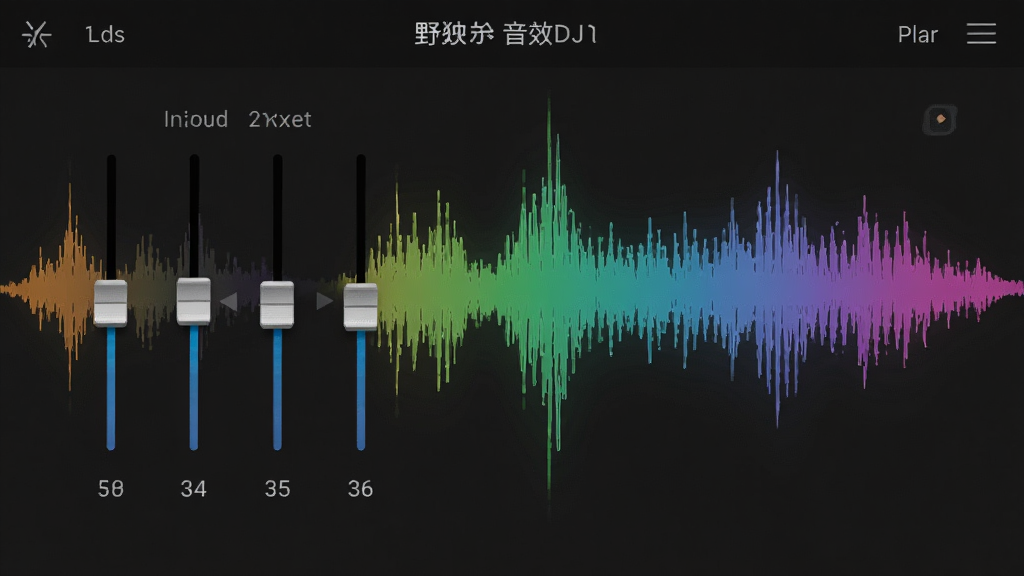 Ұ��DJ���ֺ���Ч���ý��棬չʾ���������飬����Ϊ��ɫ����ͼ�Σ�������ֱ�ۣ�����Լ�ִ������廭�ʣ��ɾ��޶���Ԫ��