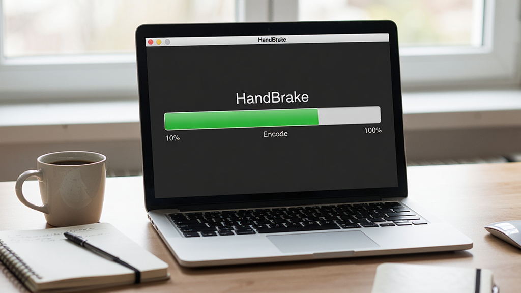 ���壺HandBrake���������ڱʼǱ������ϵĳ�������Ļ��ʾ��������������֣�����λ���������룬��Χ�п��ȱ��ͱʼǱ����Ű棺�����࣬�ص�ͻ����Ļ���ݣ���������������Ȼ�⣻ϸ�ڣ���������ʾ100%�����ֱ�ע
