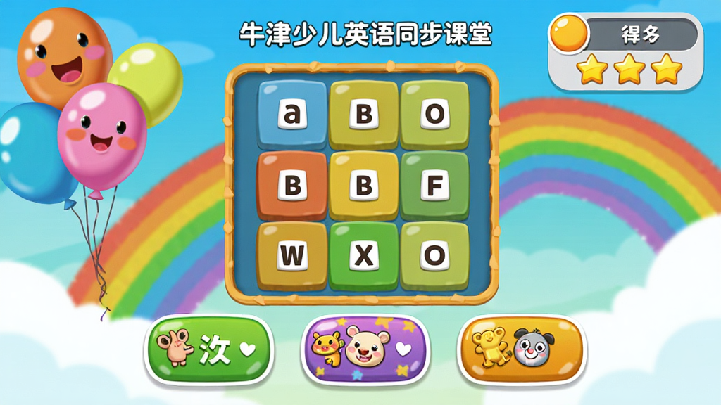 ��������Ϊ��ţ���ٶ�Ӣ��ͬ�����á�APP�Ļ�����Ϸ���棬��Ļ������һ������ƴͼ��Ϸ���·���������ͨѡ�ť�����Ͻ���ʾ�÷ֺ����ǡ�����Ϊ��Ϸ�������������ǲ�ɫ����Ͳʺ硣���Ϊ���ÿ�ͨ���ɫ�����ޣ�ϸ�ڷḻ�����ʸ��壬�޶���Ԫ�ء�