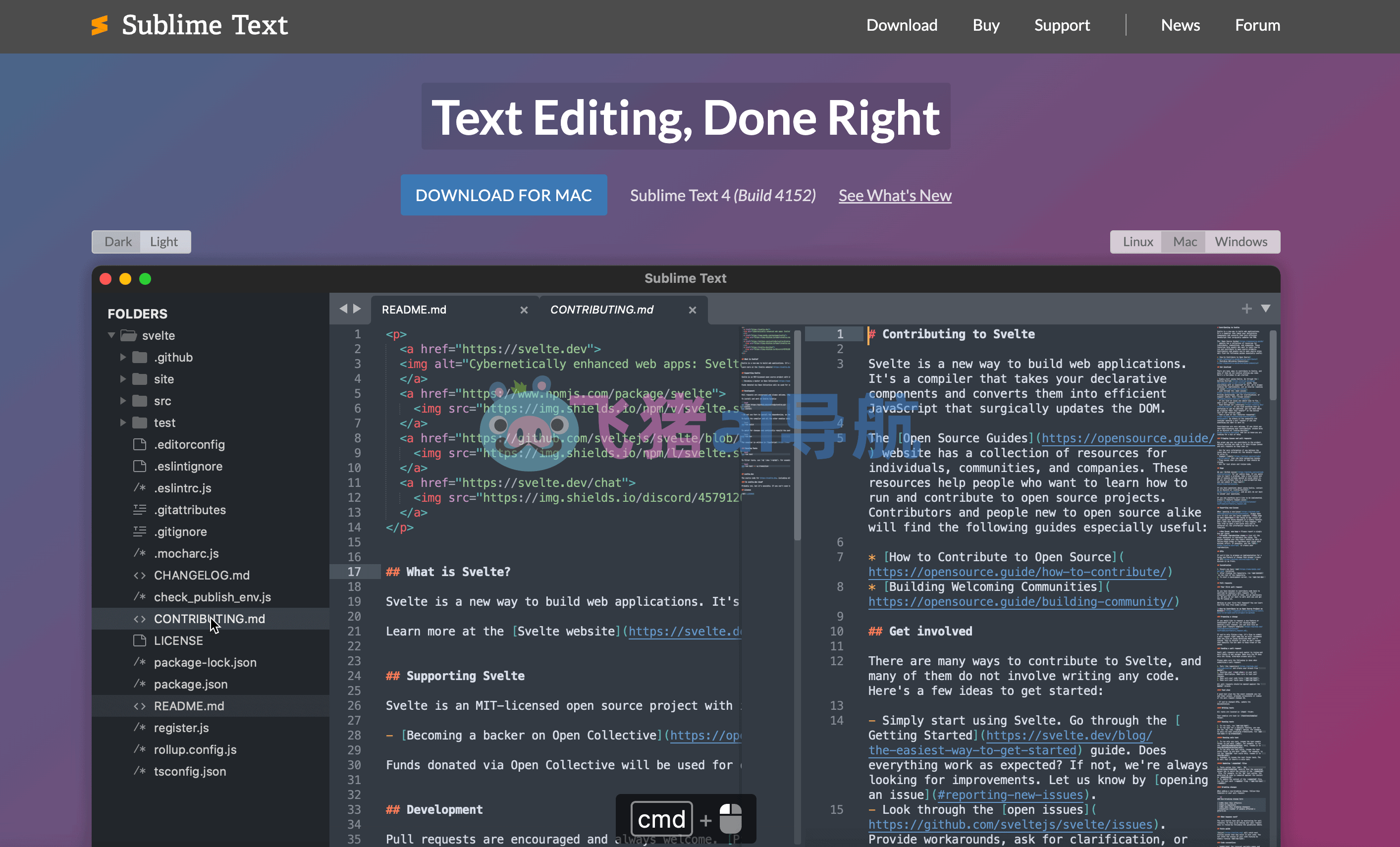 Sublime Text 安卓版 手机端界面截图