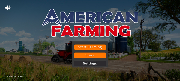 美国农场模拟器2手机版(American Farming) 手机操作界面和农场全景