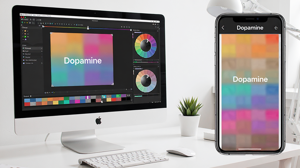 չʾDopamine�����ڵ��Զ˺��ֻ������жԱ�ͼ�����Ϊ������Ļ��ʾɫ�ʱ༭���棬�Ҳ�Ϊ�ֻ���ʾ��ͬ��ɫ����������Ϊ��๤��̨��������ɾ�������ͻ����������