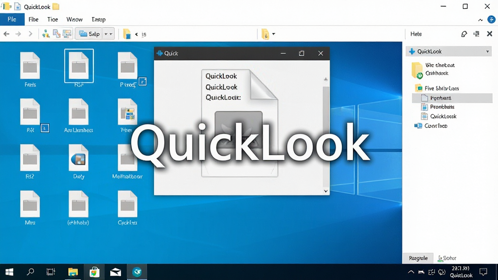 һ��չʾQuickLook��Windowsϵͳ�ںϵĽ�ͼ���廭������ΪWindows���汳��������ļ�ͼ�걻ѡ�У�����һ���ļ��Ϸ�������Ԥ�����ڣ���������ʾ�ļ����飬������Ȼ���Ű����룬��ƽ����ƣ�ϸ�ڰ���ϵͳ���������ļ���Դ�����������ʸ��壬�޶���Ԫ�أ����������С�QuickLook��ˮӡ