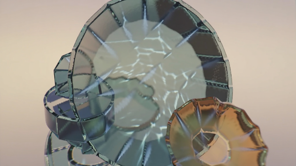 Blender��ȾЧ��չʾͼ������Ϊһ���������ʵ�3D����������͸������������ɢЧ������������͵Ļ����⣬ģ��Ϊһ�����󼸺�����ϣ���Ⱦ�ʸ�ϸ�壬ɫ�����ޣ�����Cycles��Ⱦ������ʵ��Ӱ����