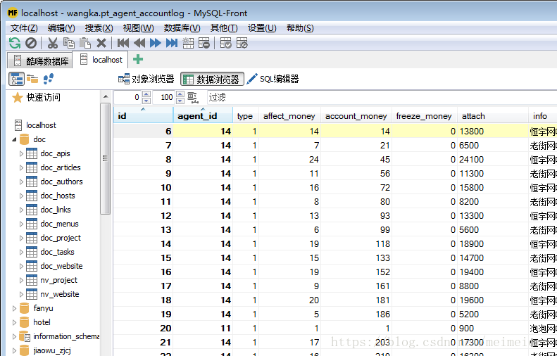 MySQL 数据库操作界面 安卓版