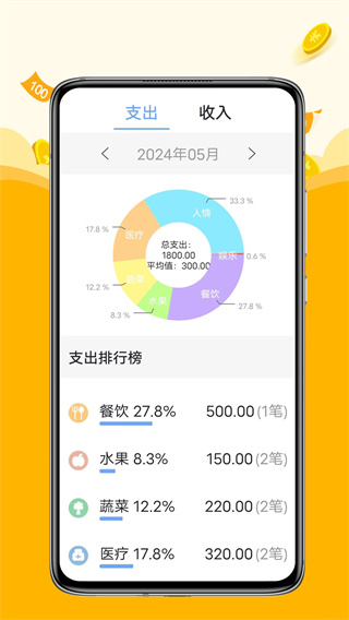 日常圈子记账收支手账管家 安卓版 操作界面截图