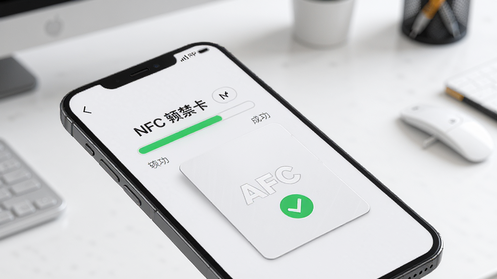 �ֻ�NFC�Ž���APP���ڶ�ȡһ�Ű�ɫNFC��Ƭ��������ʾ��д���������Ա�����ɫ�Թ���ʾ�ɹ�������Ϊ���Ĺ���̨�����������������������ɾ��޶���Ԫ��