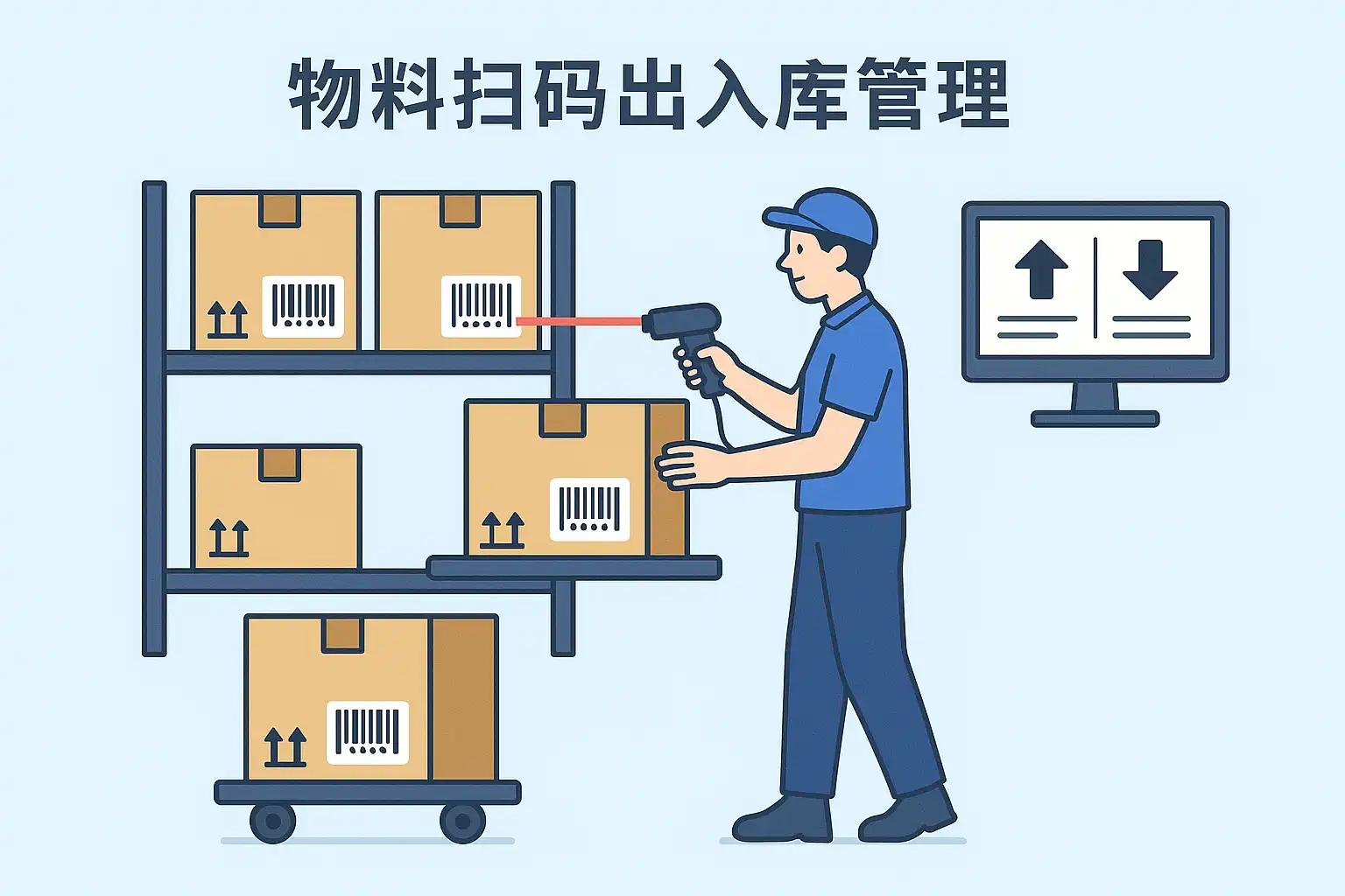 实易仓库物料管理系统 扫码出入库 手机操作