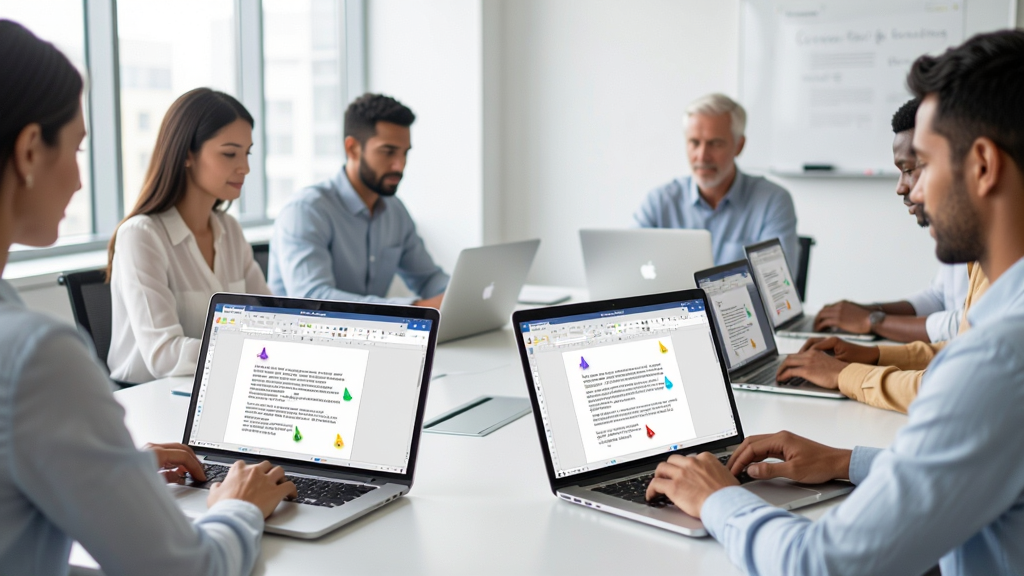 ����Χ���ڻ�����ǰ������ʹ�ñʼǱ����ԣ���Ļ����ʾCorel OfficeЭͬ�༭���棬�ж����ɫ������ĵ����ƶ�������ʵʱЭ�����칫�һ������������ʸ��壬�ɾ��޶���Ԫ��