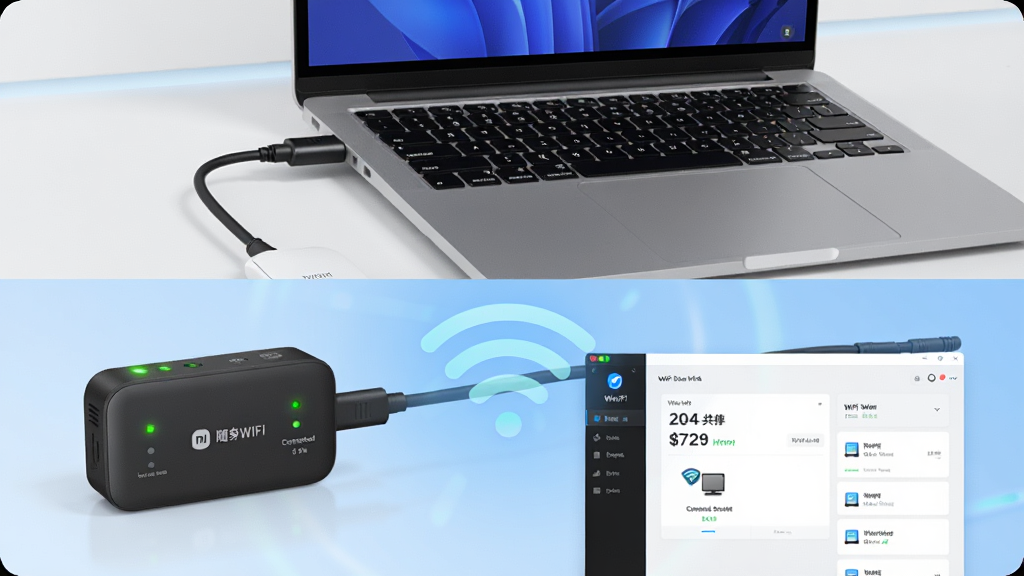 ���壺С������WiFi�豸��������ӣ���Ļ��ʾWiFi�ȵ㹲�����棻���֣����Ϊ�豸ʵ��ͼ���Ҳ�Ϊ�������������ͼ������λ��ͻ��WiFi�ź�ͼ�ꣻ�Ű棺������������·ֲ�չʾ���Ϸ�Ϊ�豸���·�Ϊ�������棻��񣺿Ƽ��С��ִ�����ɫ��������ϸ�ڣ��豸ָʾ�����𣬽�����ʾ�������豸���������ʣ����壬�ɾ����޶���Ԫ��