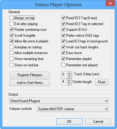Hanso Player 操作界面 截图