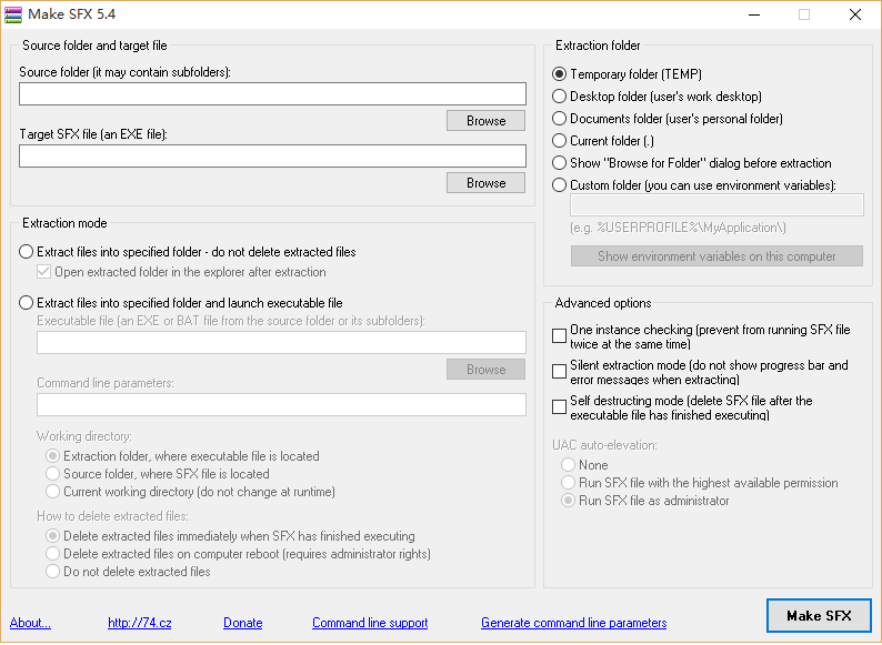 Make SFX1.0.0 ���ļ��������