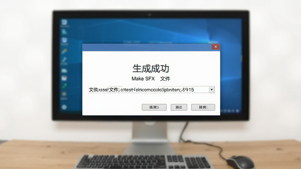 һ�ŵ��Զ˲�����ͼ������ΪMake SFX������ɺ����ʾ�򣬲��־��У�����࣬ϸ�ڰ��������ɳɹ����������ļ�·�������ʸɾ��޶���Ԫ��