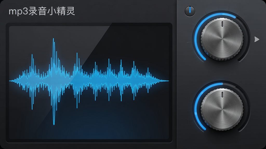 ����Ϊmp3¼��С����¼��������д�����ֲ������ҷ�����ƣ����Ϊ���ζ�̬��ʾ�����Ҳ�Ϊ����������ť�����ΪдʵUI���棬��ɫ��Ϊ�������ɫ�߹⣬ϸ���ϲ���ͼ������ɫ�������֣���ť���н�����˿����������ϸ�壬�ɾ��޶���Ԫ��