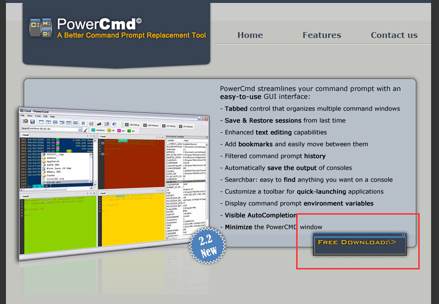 Powercmd 安卓版 标签切换界面