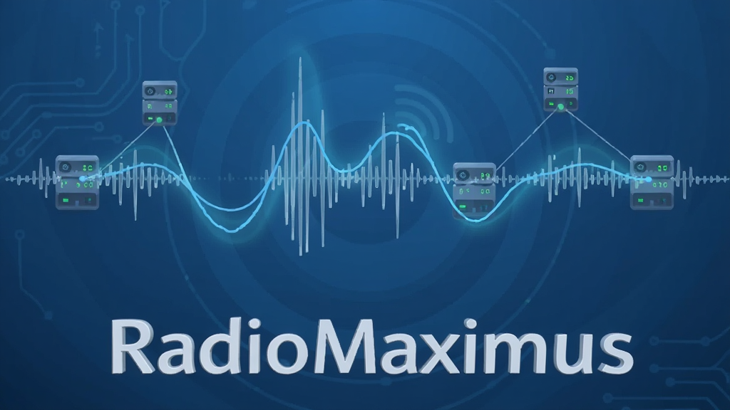 һ������廭��չʾRadioMaximus���������������ȶ��ԣ���������һ��ƽ������Ƶ�����ߣ����Ӷ���������ڵ㣬����Ϊ��ɫ�Ƽ�����·��С�RadioMaximus������������ɾ��������������ȶ��������������顣