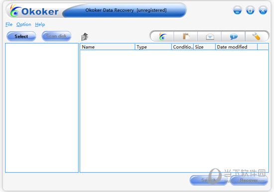 Okoker Removable Data Recovery 安卓版 操作界面