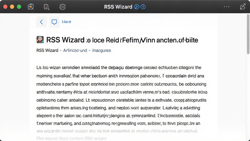 ���壺RSS Wizard�������Ķ�ģʽ���棬��ʾһƪ�Ѽ���ȫ�ĵ����£�ҳ���޹����ţ��������������ֺ������Ű����ʣ����ɾ���ˬ��ϸ�ڰ������±�������ĵĶԱȶȣ����ʸ��壬�ɾ����޶���Ԫ��
