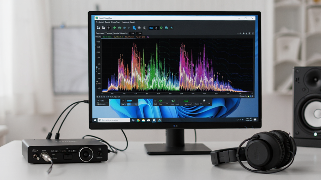 ���壺Sonic Visualiser����������Windows�����ϣ��Ա��ж�������Ƶ�ӿ��豸�����֣����滷�����������ھ��У�����ڷ����롣�Ű棺��Ȼ���������������͡����дʵ��Ӱ���ϸ�ڣ���Ļ����ʾ��ɫƵ��ͼ������Ϊ��ɫͷ��ʽ�����ʣ�����ϸ�ڷḻ�������ɾ���