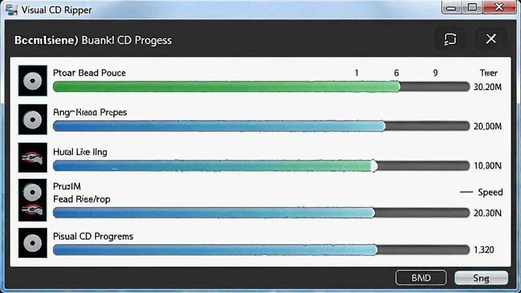 Visual CD Ripper�����������棬��ʾ������ͬʱת���Ľ��������ٶȸ�Ч��������ˬ��ǿ��Ч�����������������ʸɾ��޶���Ԫ��