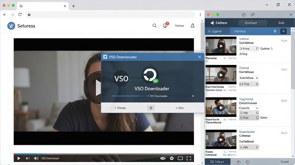 VSO Downloader����������̽��ҳ��Ƶ������Ϊ����������Ա�������VSO Downloader��������ʾ�򣬲���Ϊ���ҷ������������ҳ��Ƶ���Ż��棬�Ҳ����������񵽵���Ƶ�б������Ϊ�ִ���Լ��ϸ�ڰ�����Ƶ����ͼ��������ѡ������������ɾ��޶���Ԫ��