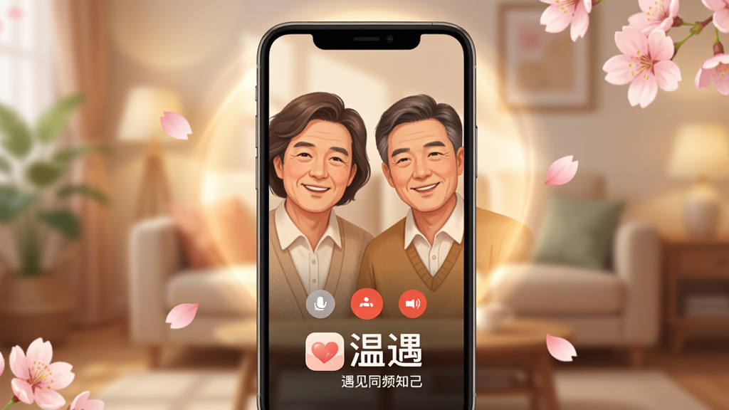 ���壺����APP�Ļ�ӭ���棬�ֻ���Ļ��չʾ��λ������Ů����ܰ�Ŀ����н�����Ƶͨ����Ц����Ȼ�����֣��ֻ����У���Χ����͵Ĺ��κ�Ʈ���ӣ�����꣬�����黯���Ű棺�����·��С�������������logo�͡�����ͬƵ֪�����ı�������ů����ϵ�廭�磬ɫ����ͣ�ϸ�ڣ�����������У�����ɾ���ͻ����ʵ�����У����ʣ����壬�ɾ����޶���Ԫ��