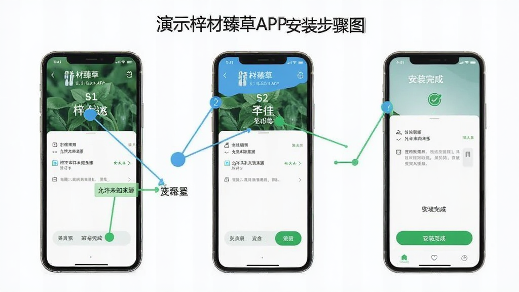 һ����ʾ�������APP��װ����Ľ̳�ͼ������Ϊ�ֻ���Ļ��ʾ��װ���棬���ֲַ���չʾ������࣬ϸ�ڱ�ע������δ֪��Դ������װ��ɡ������֣������������ɾ��޶���Ԫ��