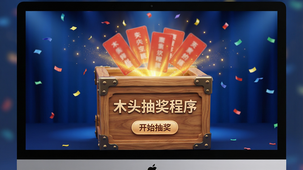 ���壺������Ļ����ʾһ�����µ�ľ�Ƴ齱�䣬���������С�ľͷ�齱������������ڷɳ���ɫ��â��д�����ֵĺ�ɫ��Ƭ�����֣���Ļ���У��齱��ռ����60%����Χɢ���ɫֽм���Ű棺�������־��������壬�·��С���ʼ�齱����ť�����3D��Ⱦ��񣬹�Ӱ��ͣ�ľ����������������Ϊ����������̨Ч����ϸ�ڣ�ľ���Ե�н������ǣ���Ƭ������ģ���ɱ棬��â��������Ч�������ʣ�8k���ɾ����޶���Ԫ�ء�