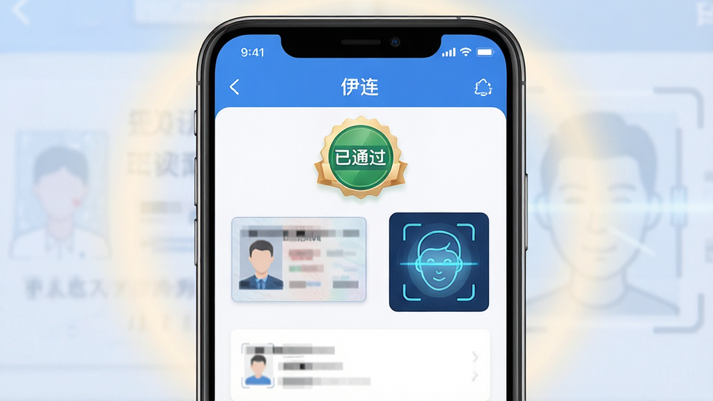 ��������Ϊ�ֻ���Ļ����д����Ļ����ʾ��������APP��ʵ����֤���棬�������ġ���ͨ�������£��Ա߷���һ������֤��һ������ɨ���ʾ��ͼ�����ֲ���ƽ�ӽǶȣ��ֻ�λ�ڻ������룬��Χ����͵Ĺ��Ρ��Ű��������ˣ��԰�ɫ����ɫΪ��ɫ����ͻ����ȫ���ɿ����Ӿ����ܡ�ϸ���ϣ���Ļ��UI����������֤����Ϣ���봦��������ʶ��ͼ��Ƽ���ʮ�㡣���ʸ��壬�ɾ��޶���Ԫ�أ����崫�ݳ��Ͻ������ĵ���֤���̡�