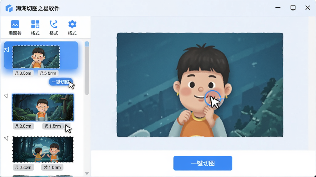 ���壺������ͼ֮�����������棬չʾ����ͼƬ��Ƭ����Ч�������֣����ΪͼƬ�б����Ҳ�Ϊ��ͼԤ�������ײ��С�һ����ͼ����ť���Ű棺��������Ĺ�������ͼ�껯���ܰ�ť���������������ɫ������ִ���ƽ��UI��ƣ��Ƽ��С�ϸ�ڣ�ÿ��ͼƬ�·���ʾ�ߴ�͸�ʽ��ǩ�������ͣ�и���Ч�������ʣ�������Ⱦ���ɾ��޶���Ԫ�ء�