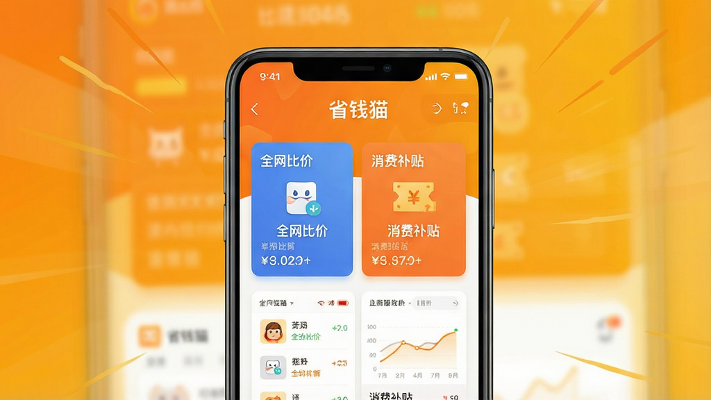 һ��չʾʡǮèAPP���Ĺ��ܵ������������������ֻ���Ļ����ʾ��ʡǮè�������棬��������չʾ��ȫ���ȼۡ��͡����Ѳ�����������ģ�飬����Ϊ�����ĳȻ�ɫ���䣬���岼�־��У��Ű����������ƽ����Ʒ�񣬻���ɾ���ϸ�ڷḻ���߻��ʣ��޶���Ԫ�ء�