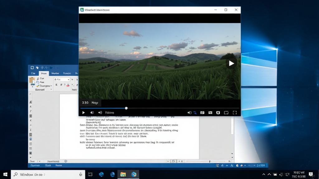 չʾ�����ö�����������Windows 10�����ϵ�ʵ��Ӧ��Ч��ͼ����������һ����Ƶ���������ڱ��ö����·����ĵ��༭���ڣ������������ɼ���������дʵ�����ʸ���
