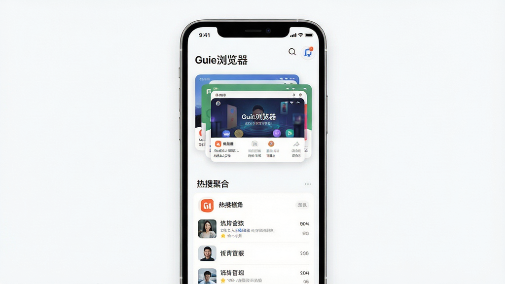 ���壺Guie���������չʾ���ֻ���Ļ��ʾ�ര����������Ѿۺ�ҳ�棬������ࣻ���֣��ֻ����У���Ļ���������ɼ�����Χ���ף��Ű棺�ֻ�����չʾ������Ԫ���������룻����ִ��Ƽ��У�ɫ������������ϸ�ڣ���Ļ����ʾ��Guie��������������ര�ڿ�Ƭ���Ч�������Ѱ��б����������ʣ����壬�ɾ����޶���Ԫ��