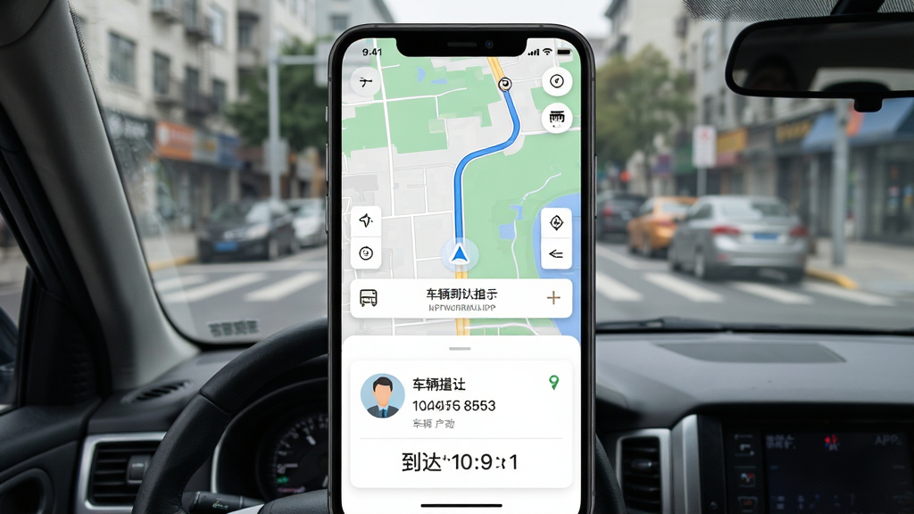 ��������Ϊ��·����APP�ĳ˿Ͷ˽��棬չʾ��ͼ�����복��������ʾ������Ϊ�ֵ�ʵ��������Ϊ���·�������Ϊ��ͼ����Ϊ������Ϣ��Ƭ�������ˬ�ɾ���ϸ�ڰ���˾��ͷ�񡢳��ƺš�����ʱ�䵹��ʱ�����ʸ����޶���Ԫ�ء�