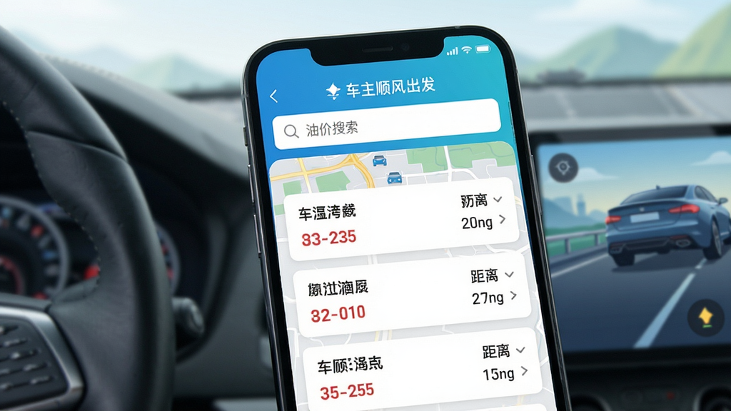 �ֻ���Ļ��ʾ������˳�������App���ͼ۲�ѯҳ�棬�б�չʾ��ͬ����վ�����ơ��ͼۡ�������Ϣ�������������򣬱���Ϊ��ͼ������Ԫ�أ������������ˣ�ɫ�����£����ʸ��壬�޶���Ԫ��