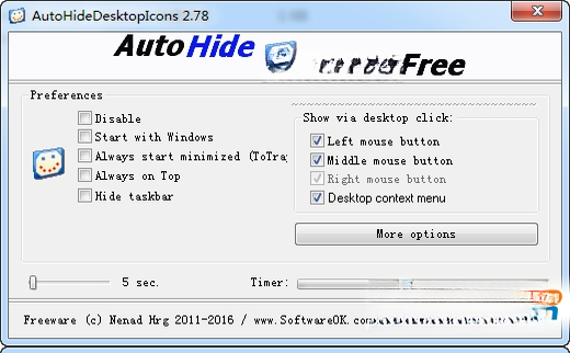 AutoHideDesktopIcons6.26.1 自动隐藏桌面图标