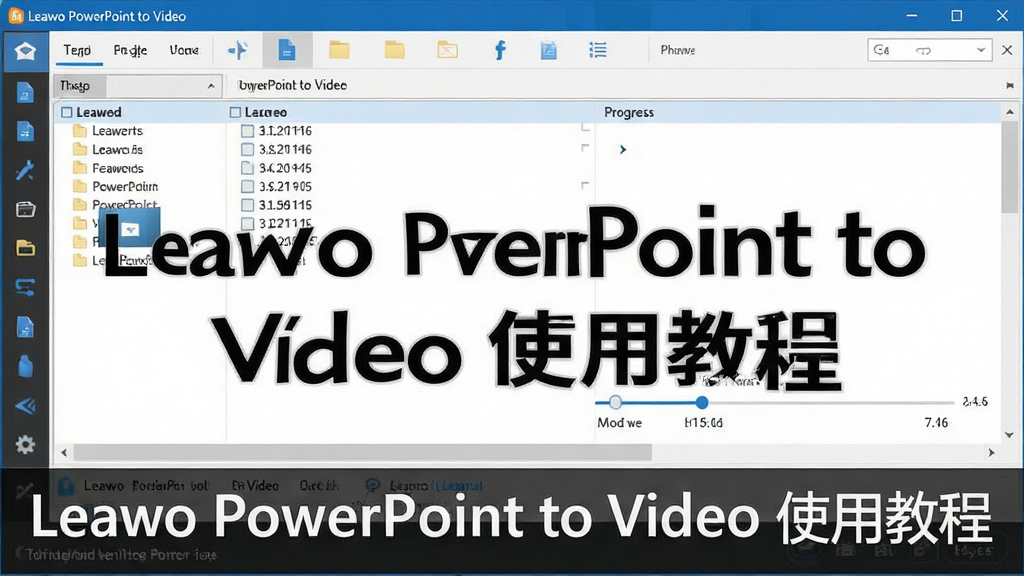 һ��չʾ Leawo PowerPoint to Video �����������̵Ľ�ͼ��������ʾ�ļ��б���ת��������������ɫ��רҵ�����ֱ�ע��Leawo PowerPoint to Video ʹ�ý̡̳��������������޶���Ԫ��