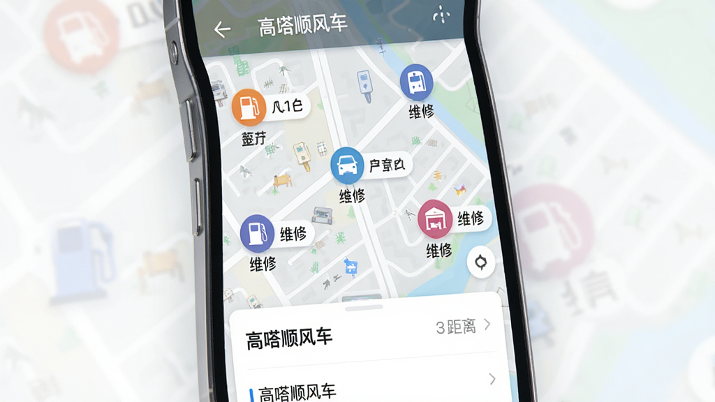 һ���ֻ�APP�����ͼ���ͼ��Ӧ������Ϊ�����˳�糵���������Ե�ͼΪ����������ֲ��ż���վ��ͣ������ά�޵�Ĳ�ɫͼ�꣬ÿ��ͼ���Զ���С��ǩ���ײ���һ���б���Ƭ����ʾ��������ƺ;��룬�������ִ���࣬��Ϣչʾ���������ʸ��壬�޶���Ԫ�ء�