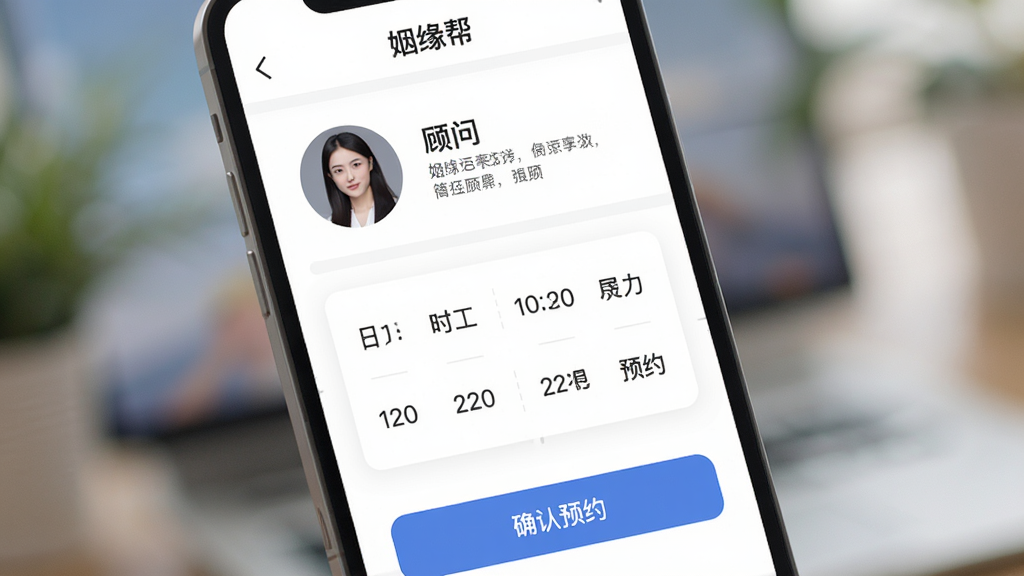 �ֻ���Ļ��չʾ����Ե�ԤԼ���棬�Ϸ���ʾ����ͷ�����飬�м�������ʱ��ѡ�������·�Ϊ��ȷ��ԤԼ����ť�������黯����ͻ�����壬��������ˬ������ϸ��ɾ����޶���Ԫ��