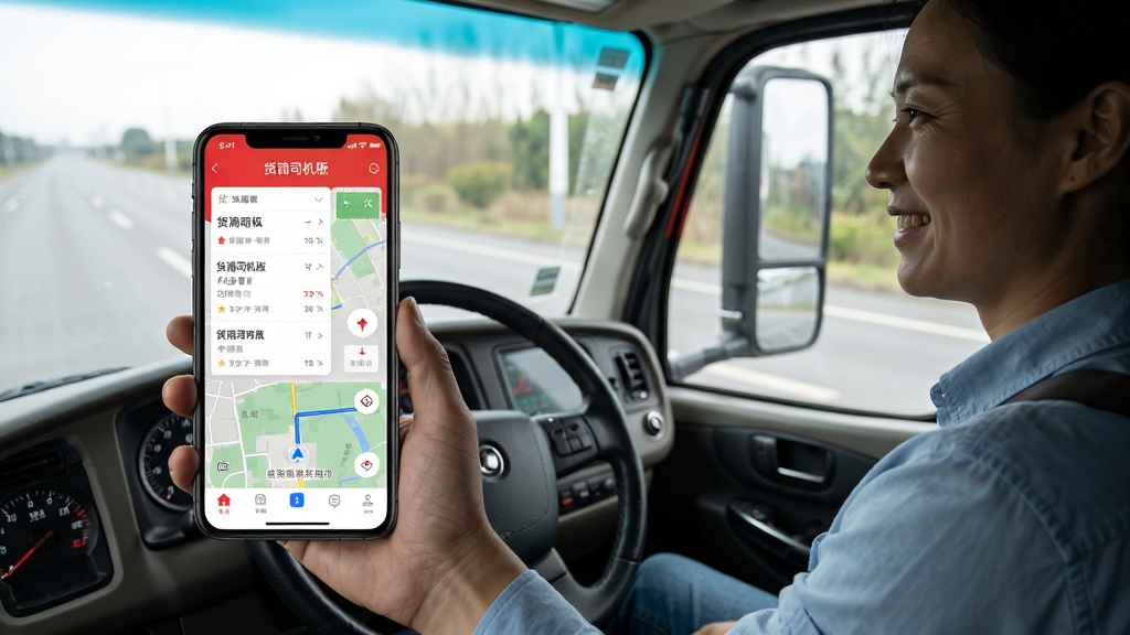 ���壺����˾����ʹ�ó���ͼ��˾���ڻ�����ʻ����ʹ���ֻ�APP�鿴���������΢Ц�����֣���ʻ���ӽǣ��ֻ���Ļ������ʾAPP���棬����Ϊ���粣���͵�·���Ű棺�ֻ�����ƫ���Ҳ����׷�����˵�������дʵ��Ӱ�磬��Ȼ���ߡ�ϸ�ڣ��ֻ���Ļ��ʾ������˾���桱��ҳ�������б��͵�����ͼ�������̺��Ǳ��̿ɼ������ʣ����壬�ɾ����޶���Ԫ�ء�