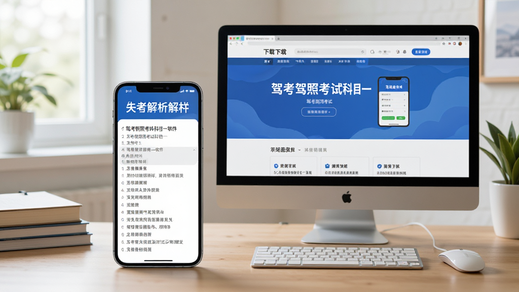 手机与电脑并排摆放,手机屏幕显示
