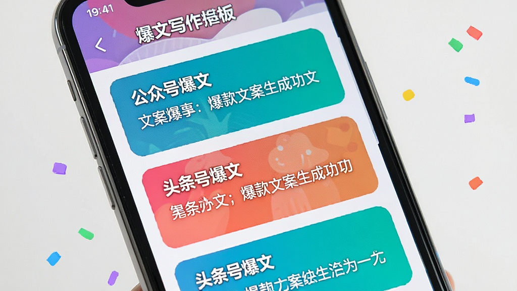 һ��չʾ����д�����ֱ����İ����ɹ��ܵ�ͼƬ���������ֻ�������չʾ��ͬƽ̨���İ�ģ���б����硰���ںű��ġ�����ͷ���ű��ġ���ÿ��ģ�忨Ƭ�б����Ԥ�����֣�����Ϊ�б���ʽ���Ű����룬�����ã�ɫ�������������������ɾ��޶���Ԫ�ء�